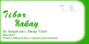 tibor makay business card